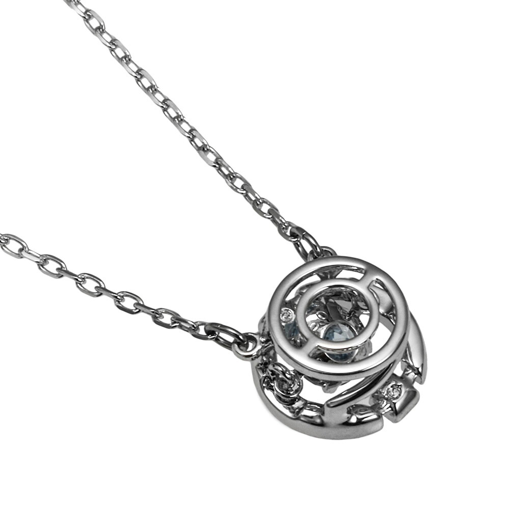 スワロフスキー SWAROVSKI ネックレス Una ラウンドカット ダンシングクリスタル 5279425 ウナ ペンダント アクセサリー シルバー+ブルークリスタル 海外正規品