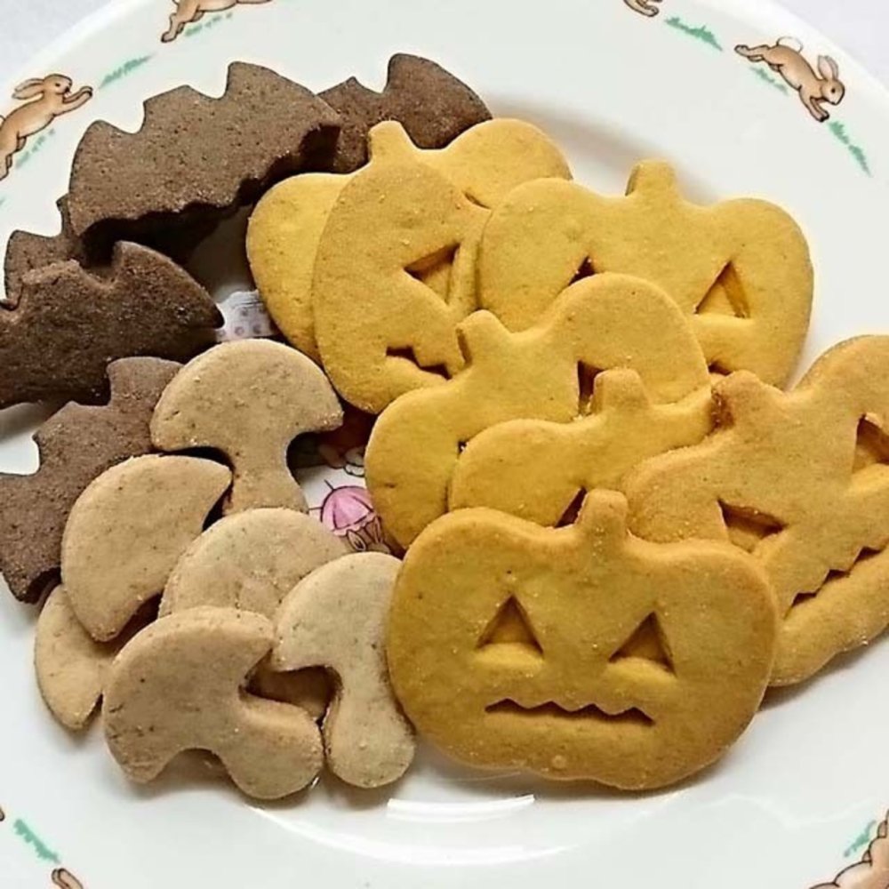 ハロウィン＆カルテット・シュクレMix【ギフト箱小】 ハロウィン クッキー 焼き菓子 詰め合わせ 個包装 かぼちゃ まいたけ ミントショコラ クッキーギフト 食べ比べ ギフト プレゼント 贈り物 手土産