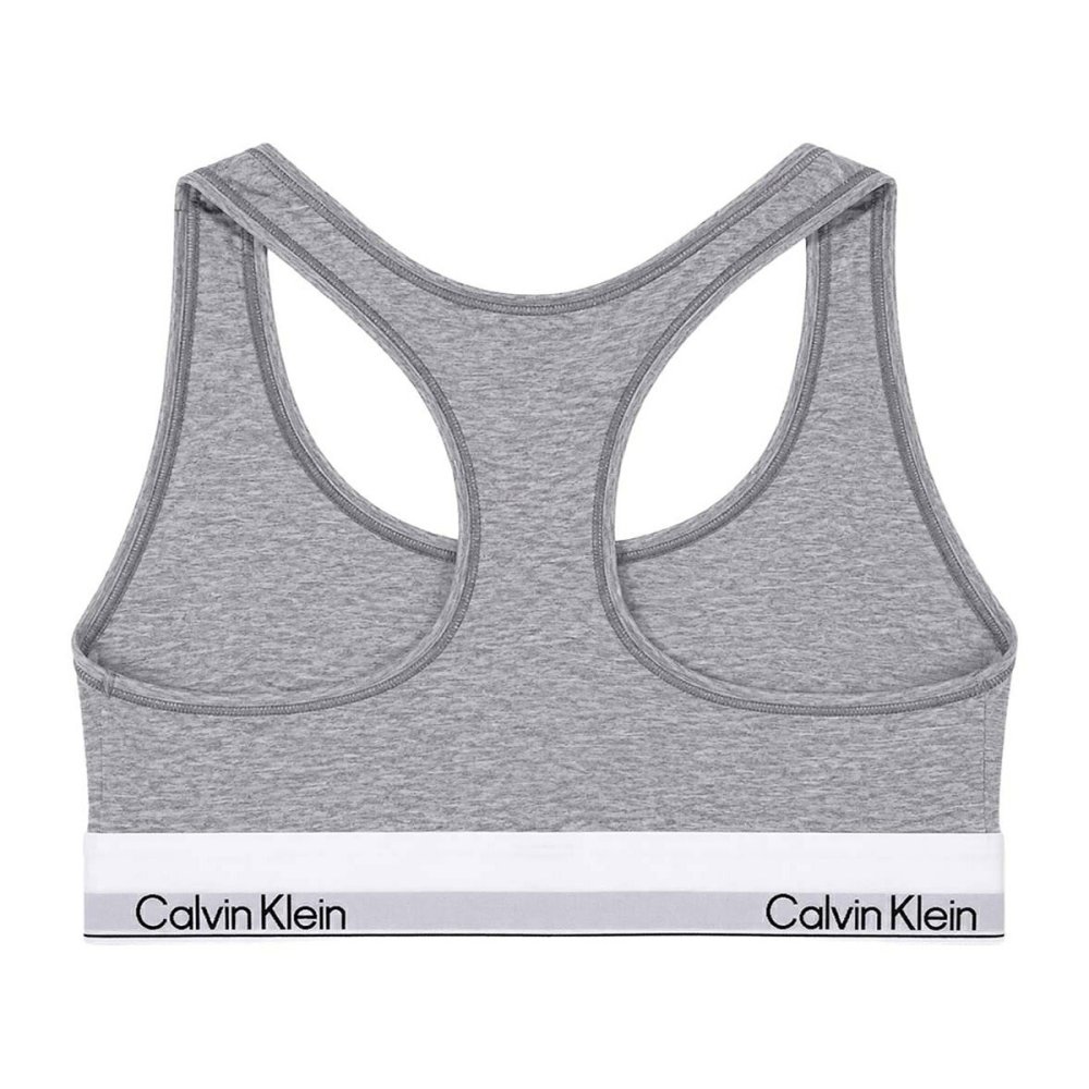 カルバンクライン Calvin Klein(CK) ブラ&ショーツ Tバック セット ロゴ 無地 ノンワイヤー アンダーウェア インナー 下着 QF8493+QF8518 レディース グレー