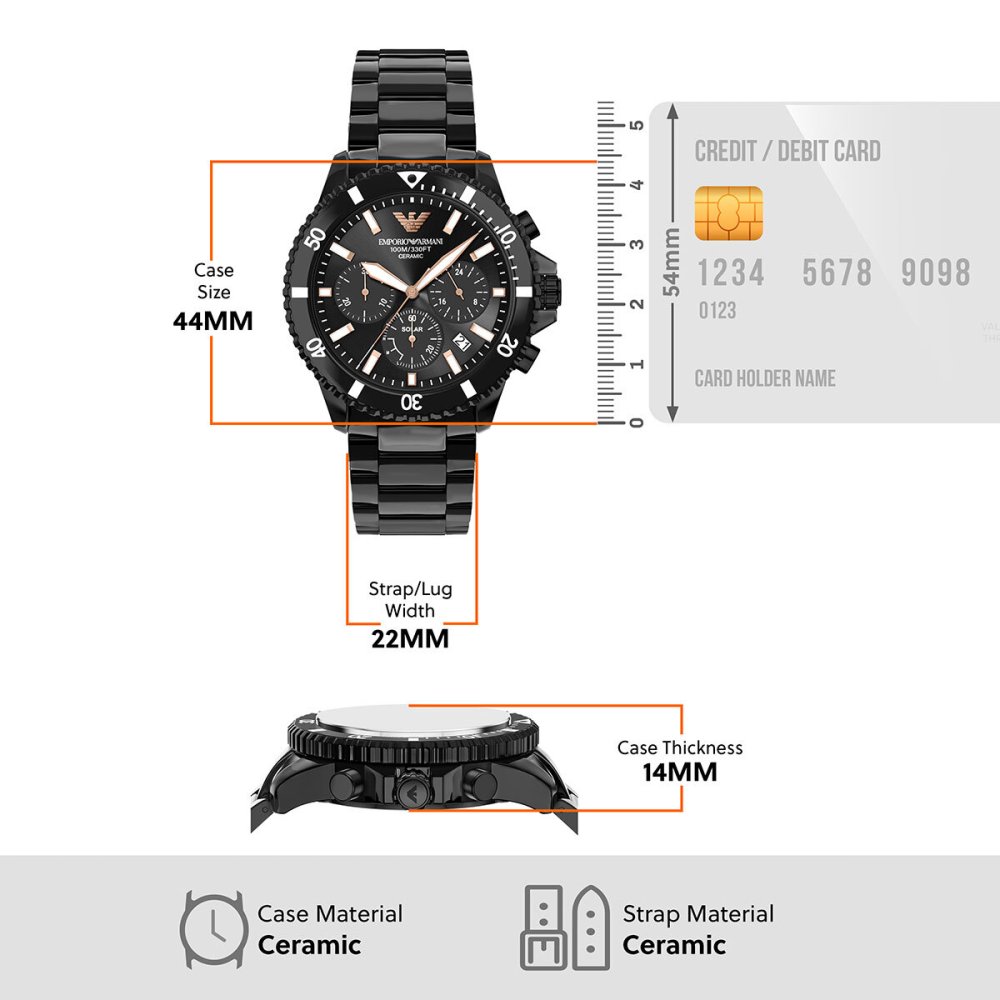エンポリオアルマーニ EMPORIO ARMANI 腕時計 メンズ ソーラー クロノグラフ セラミック AR70022【2026 新作】