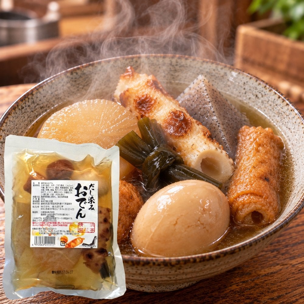 冬ギフト  横浜開花亭 だし染みおでん 7種360g × 6袋セット 送料無料 レトルト レンチン おでん インスタント 化学調味料 不使用 非常食 備蓄 食料 夜食 一人暮らし