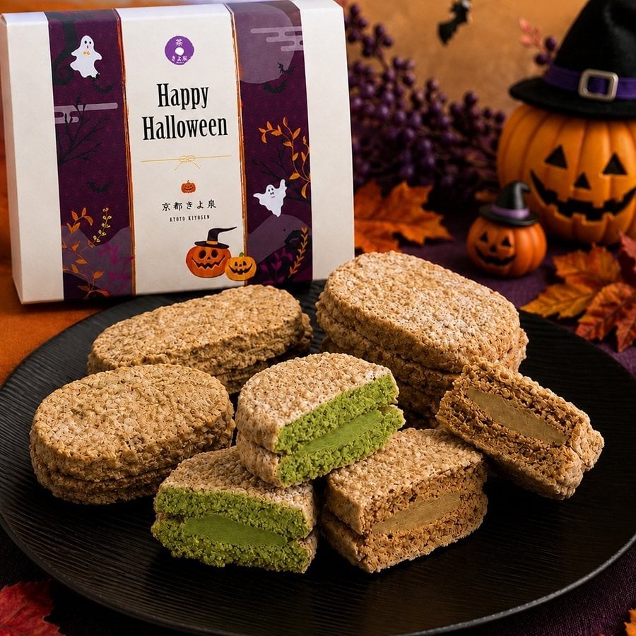 【早割10％OFF 10/10まで】ハロウィン 宇治抹茶・ほうじ茶ダクワーズ 18個入り(各9個) ダックワーズ 洋菓子 焼き菓子 贈り物 おしゃれ 人気 スイーツ プレゼント お菓子 誕生日 京都 手土産 お返し 洋菓子ギフト 食べ物 送料無料 ハロウィン2026 (送料込み)