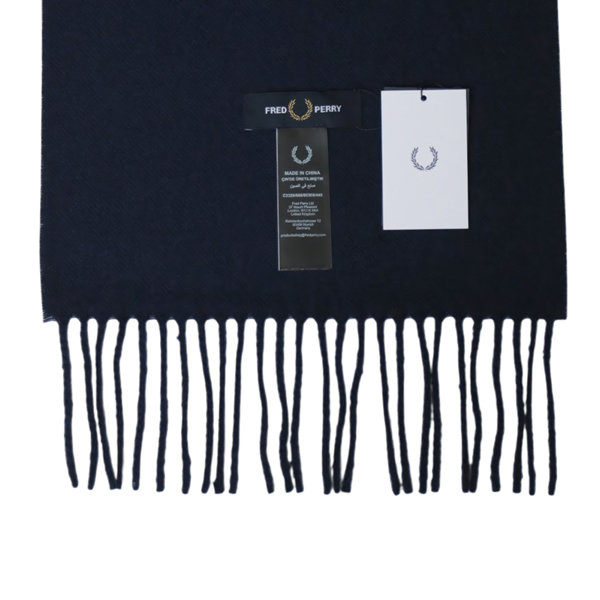 フレッドペリー FRED PERRY マフラー Plain Woven Scarf c3320-608 ユニセックス NAVY ネイビー