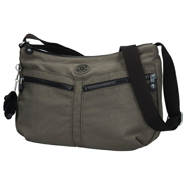 キプリング ショルダーバッグ レディース ブランド Kipling イゼラ ロゴ ワンポイント 無地 K02144-88D Green Moss 緑