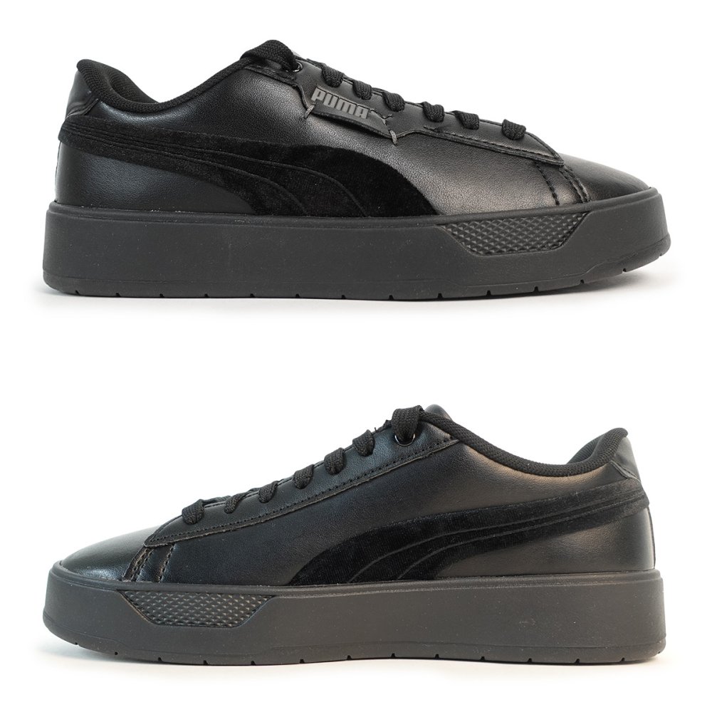 プーマ PUMA  レディース 厚底 スニーカー PUMA スマッシュ ベル ベロア ローカット シューズ 靴 408868-01 ブラック SMASH BELLE VELOR