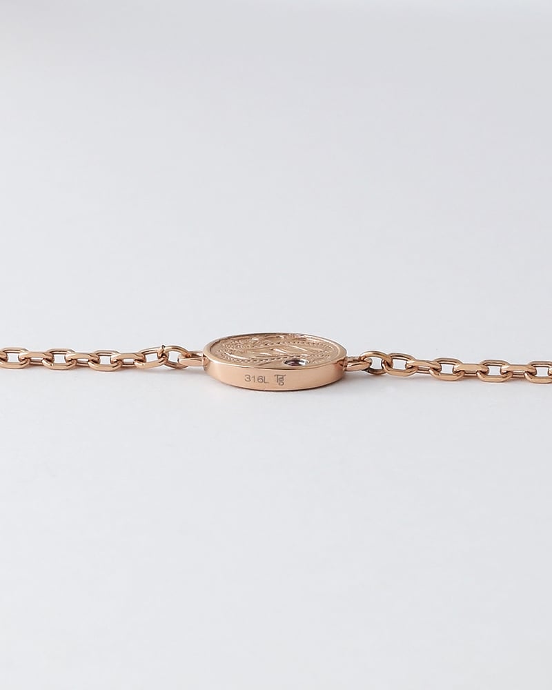 ハワイアンジュエリー ブレスレット つけっぱなし レディース 刻印 ステンレス 金属アレルギー ブランド 大人 シンプル オーバル ルビー ローズゴールドカラー ハワジュ サージカルステンレス クリスマス 誕生日 記念日 母の日 プレゼント テラグラティア Terra-gratia【lstb016rg】単品