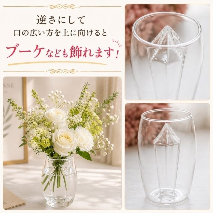 ロクシタン ハンドクリーム ギフト ドライフラワー 入り 2WAY ガラスベース セット 誕生日プレゼント 母の日 退職祝い お礼 おしゃれ インテリア 花瓶 一輪挿し 花入れ ラッピング済 送料無料 女性へ贈る 上質ギフト 誕生日 お礼 妻 母 女友達