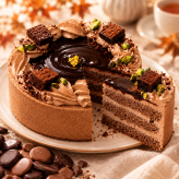 NEW チョコレートケーキ 4号 半解凍でとろける(室温で半解凍していただくと、外はふんわり、中はひんやりとした食感をお楽しみいただけます)濃厚クーベルチュールチョコ バースデーケーキ お誕生日ケーキ #ふわひん純生ショコラ