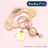 サンリオ カラビナ リール付き シナモロール クロミ ウサハナ ポチャッコ ポムポムプリン ハローキティ Sanrio キーホルダー かわいい キーチェーン おしゃれ 盗難防止 紛失防止 バッグチャーム 着脱 落下防止 キーリール 金具 ギフト フラワーリング
