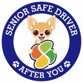 カーサイン 高齢者マーク SENIOR SAFE DRIVER チワワ ステッカー シール 直径13cm 肉球 日本製 車