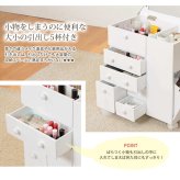 コスメワゴン キャスター付き 大容量 メイクボックス 完成品 鏡付き シンプル 移動式 引き出し 多機能 かわいい 1面 鏡台 付き 省スペース コンパクト 棚 おしゃれ ホワイト 白 ピンク コスメ収納 化粧品収納 キャスター付きワゴン コスメボックス