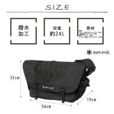 snowpeak Grid Messenger Bag ショルダーバッグ 斜め掛け 大容量 普段使い 使いやすい シンプル レディース メンズ ギフト プレゼント ブラック 100261sb08
