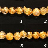 天然石ブレスレット【立体感とあふれる華やかさ】8mm ゴールドルチルクォーツ 艶感 一点物【GHB191】浄化発送 京海堂