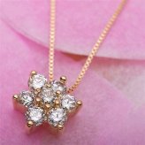 ダイヤモンド ネックレス 0.3ct K18 イエローゴールド フラワーモチーフ ペンダント レディース 18金 ダイヤ 鑑別カード付き 花型 ジュエリー アクセサリー