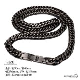 純チタン製 軽い ダブル喜平チェーンネックレス 喜平ネックレス 6面カット チタンネックレス ブラック アンティークシルバー つや消し マット 50cm 60cm メンズ 男性 金属アレルギー対応