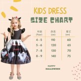 ハロウィン 衣装 子供ドレス 子供用 ハロウィンコスプレ 仮装 魔法使い 可愛い 魔女コスプレ コスチューム ワンピース ミモレ丈 コスプレ衣装 ドレス ハロウィン仮装 オレンジ ブラック カボチャ 女の子 3点セット 110 120 130 140 (WS016)