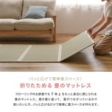 畳マットレス 4つ折り 貴船 S シングル 約100×200×1.1cm 折りたたみ 折り畳み い草マットレス 置き畳 布団の下 折りたたみ畳 敷きマット 和室 フローリング 寝室 畳敷き 折り畳みマット 寝具 敷き寝具 ベッドルーム 新生活 寝室用品