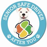 カーサイン 高齢者マーク SENIOR SAFE DRIVER ドゴアルヘンティーノ マグネット 強力 直径13cm 肉球 日本製 車 ステッカー