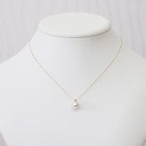 ［pearl599］ 8mm - 8.5mm ホワイトピンク ペンダント ネックレス 3月 誕生石 アクアマリン あこや真珠