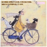 Sam Toft サムトフト アートフレーム いぬタクシー Lサイズ st-15012　絵画 ギフト アート おしゃれ 北欧　インテリア お部屋