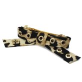 ガニー GANNI ヘアアクセサリー リボン バレッタ A6656-943 Eyelet Bow Barrette レディース レオパード 海外正規品