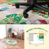 キッズラグ プレイマット はっ水 手洗いOK 道路柄 マップ柄 滑り止め付き キッズコーナーマット 学習 マット ホットカーペット 床暖房OK 誕生日 のプレゼント 【M】約133×190cm 赤ちゃん期はプレイマット 幼児期はキッズコーナーマット 敷物