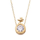 【受注生産品】【送料無料】 ウッドストック ダイヤモンド レディースネックレス PEANUTS 18金 ラボダイヤ ブランド おしゃれ かわいい アクセサリー 10代 20代 30代 40代 50代 レディース 女性 誕生日 記念日 プレゼント ギフト ホワイトデー 母の日 white clover ホワイトクローバー