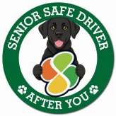 カーサイン 高齢者マーク SENIOR SAFE DRIVER ラブラドール マグネット 強力 直径13cm 肉球 日本製 車 ステッカー