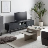大理石柄テレビ台 幅150cm×奥行35cm×高さ42cm リビング パーティクルボード MDF スチール メラミン 組立品 ノイズレスなデザインが空間をスタイリッシュに演出します 小物やAV機器をまとめて整理可能 マーブルホワイト マーブルブラック 新生活