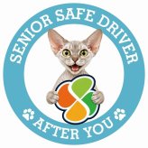 カーサイン 高齢者マーク SENIOR SAFE DRIVER デボンレックス ステッカー シール 直径13cm 肉球 日本製 車