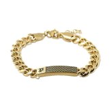 ポリス ブレスレット メンズ ブランド POLICE CHAINMALE プレート GB0078102 ゴールド アクセサリー