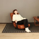 高座椅子 アンズ 回転式 リクライニング 完成品 天然木 ブラック・ブラウン・ダークブラウン W63xD67-122xH80cm座面高22cm 座椅子 リクライニングチェア パーソナルチェア 肘付き ブラック ブラウン ダークブラウン おしゃれ