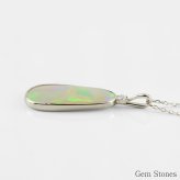オパール ネックレス 2.344ct ダイヤモンド プラチナ Pt900 ペンダント シンプル エレガント 上品 レディース 宝石 ダイヤ 一粒 一石 ジュエリー 10月 誕生石 プレゼント