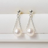 ［pearl454］5.5mm - 6mm 揺れる ピアス あこや真珠 天草 熊本 ペア 普段使い ピンク ホワイト K18 K14