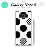 【SC01K】【スマホケース/スマホカバー】【ギャラクシー ノート8】SC01K スマホケース Galaxy Note8 SC-01K カバー ギャラクシー ノート8 水玉A 白×黒 nk-sc01k-1112【メール便送料無料】