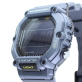 箱なし カシオ 腕時計 メンズ CASIO デジタル グレー ブラック 10年電池 100m防水 大きめ スポーツ アウトドア 海外モデル 逆輸入 ストップウォッチ タイマー アラーム LEDライト 誕生日 プレゼント ギフト 成人 卒業 入学