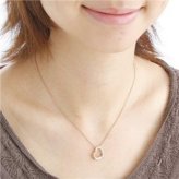 ネックレス レディース K18 PG ピンクゴールド オープンハート ダイヤモンド ペンダント 18金 ダイヤ ジュエリー アクセサリー 華奢 シンプル 大人 可愛い ギフト プレゼント