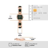フォッシル FOSSIL 腕時計 レディース HARLOW アナログ グリーンレザー＆ローズゴールドトーン ステンレススチールウォッチ ES5498【2026 新作】