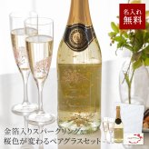 名入れ フェリスタス&冷感桜シャンパングラスセット 750ml スパークリングワイン シャンパングラス ペアグラス ギフト 贈答品 プレゼント 結婚祝い 記念日 誕生日 カップル 夫婦 女性 男性 お祝い メッセージカード ラッピング 無料 ギフト 父の日 2026 プレゼント