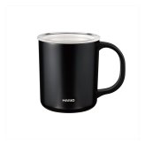ハリオ セラミックコーティング 真空二重保温マグ 350mL ブラック マグカップ ステンレスマグ 保温保冷 カップ【北海道・沖縄県・離島 配送不可】