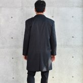 チェスターコート メンズ カシミヤブレンド ウール 混 ロング丈 ブラック 軽くて暖かい  男性用 冠婚葬祭 通勤 ビジネス フォーマル コート[Merfirge] (mca3121)