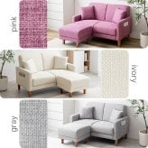 ソファ 座椅子 ー 2人掛け コンパクト 一人用 2.5人掛け 二人掛け 北欧 ロー 一人暮らし ポケット付き 収納付き おしゃれ ファブリック