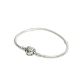 パンドラ PANDORA Moments Sparkling Heart & Snake Chain Bracelet アクセサリーブレスレット 590727cz-18 レディースシルバー