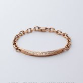 ハワイアンジュエリー ブレスレット つけっぱなし レディース 刻印 ステンレス 金属アレルギー ブランド 大人 プレート スクロール 波 ローズゴールドカラー ハワジュ 金アレ サージカルステンレス クリスマス 誕生日 記念日 母の日 プレゼント テラグラティア Terra-gratia【gbss132rg】単品