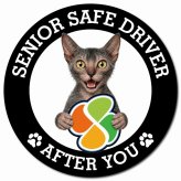 カーサイン 高齢者マーク SENIOR SAFE DRIVER ライコイ マグネット 強力 直径13cm 肉球 日本製 車 ステッカー