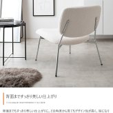 ラウンジチェアー リビング パーソナル もこもこ モコモコ 布 ファブリック デザイナーズ 肘なし 北欧 オフィス ブークレ ホワイト 大人かわいい 韓国 インテリア 1P ハイバック 1人用 幅70 一人暮らし デザイン性の高いラウンジチェア ウレタン