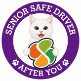 カーサイン 高齢者マーク SENIOR SAFE DRIVER 白 ステッカー シール 直径13cm 肉球 日本製 車