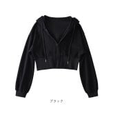 パーカー レディース 冬 通販 ジップアップパーカー ジップパーカー 長袖 厚手 羽織り トップス 無地 短丈 秋 アウター 可愛い おしゃれ かわいい カジュアル ジップアップ シンプル レディースファッション ファッション