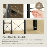 食器棚 ゴミ箱収納付き ヴィンテージ調 調節可能棚付き ごみ箱上カウンター 90cm：