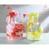 おむつｄｅケーキ １００ＤＡＹ ＭＥＭＯＲＹ ２段 [26-0267-105] ２５―００３―１００ＤＡＹ プレミアムギフト 贈り物 お祝い 日本製 内祝い 出産内祝い 結婚内祝い 快気祝い 新築祝い お返し 贈り物 プレゼント ギフト